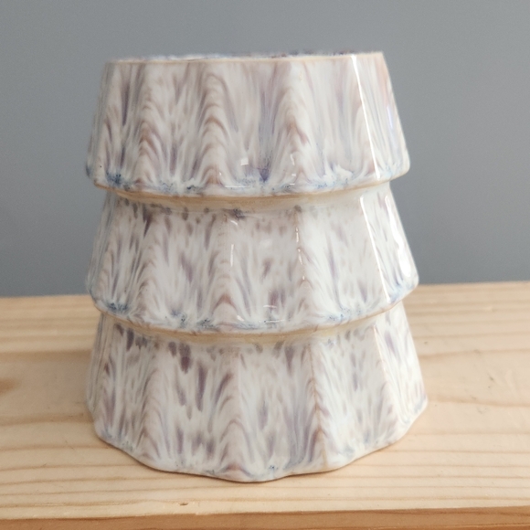 Christmas Tree Shaped Mug Glazed Stoneware Marble Pattern NWT - Picture 4 of 14